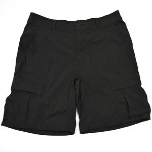 REI Co-Op Sahara Cargo Shorts Mens 34 X 9 Dk Grey Stretch Utility Outdoor Hiking